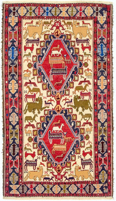 Alfombra Kelim - Oriental - 192 x 110 cm - beige