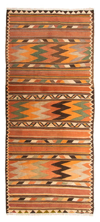 Alfombra de pasillo Alfombra Kelim - Antigua - 340 x 160 cm - multicolor