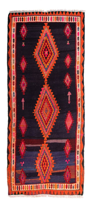 Alfombra de pasillo Alfombra Kelim - Antigua - 315 x 150 cm - multicolor