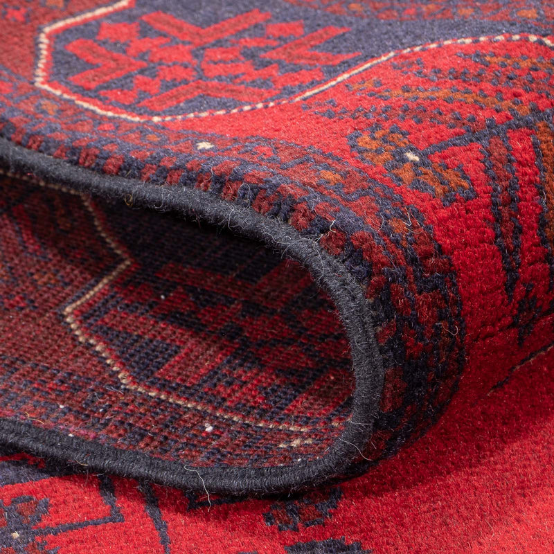 Alfombra de pasillo Alfombra afgana - Kunduz - 289 x 77 cm - rojo