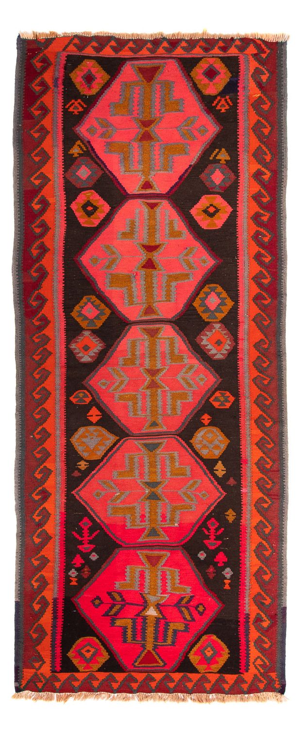 Alfombra de pasillo Alfombra Kelim - Antigua - 325 x 140 cm - multicolor