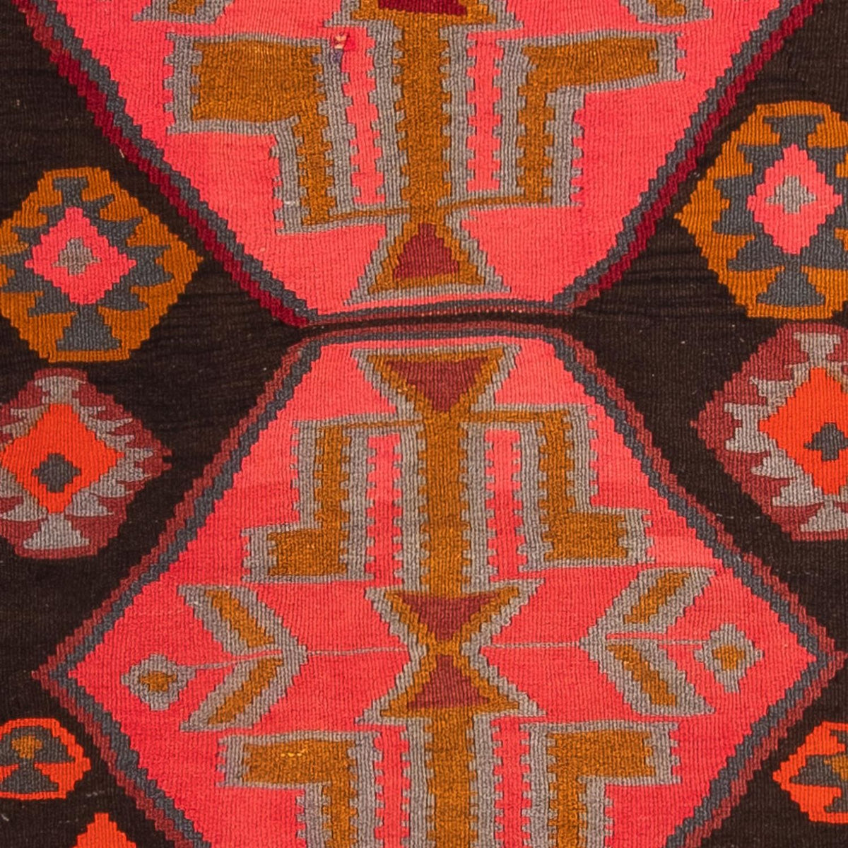 Alfombra de pasillo Alfombra Kelim - Antigua - 325 x 140 cm - multicolor