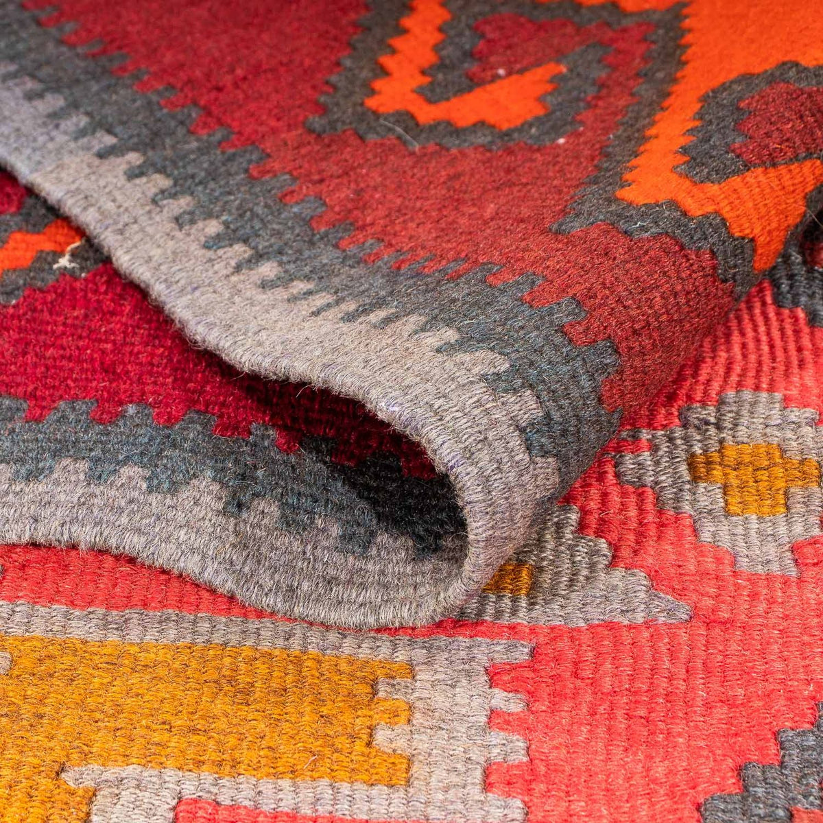 Alfombra de pasillo Alfombra Kelim - Antigua - 325 x 140 cm - multicolor