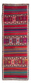 Alfombra de pasillo Alfombra Kelim - Antigua - 370 x 140 cm - multicolor