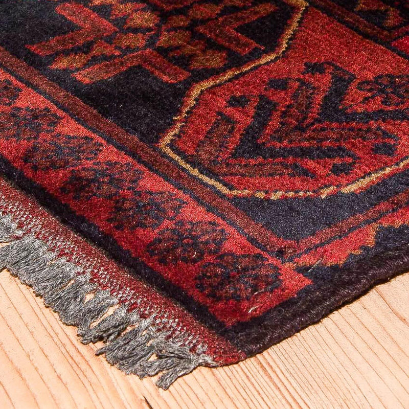 Alfombra afgana - Kunduz - 189 x 116 cm - rojo