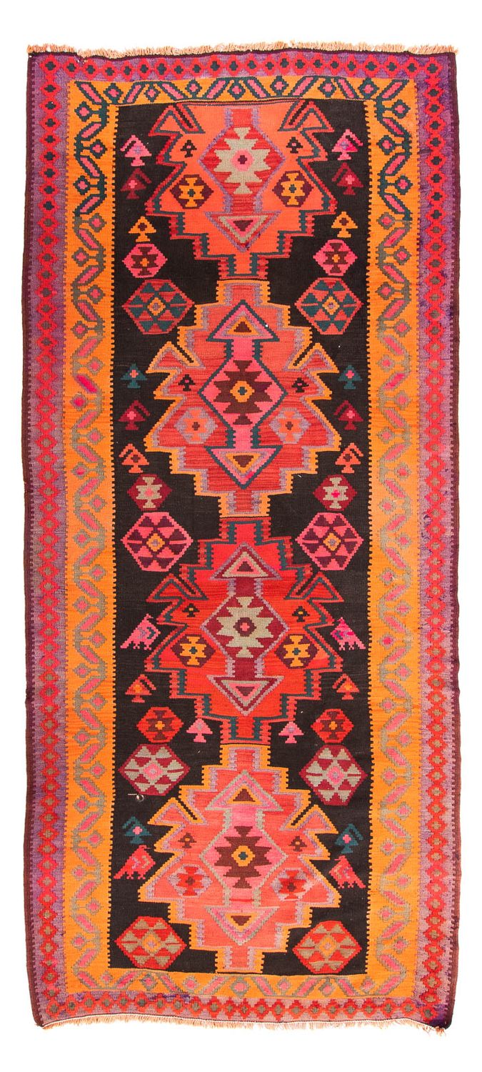 Alfombra de pasillo Alfombra Kelim - Antigua - 335 x 150 cm - multicolor