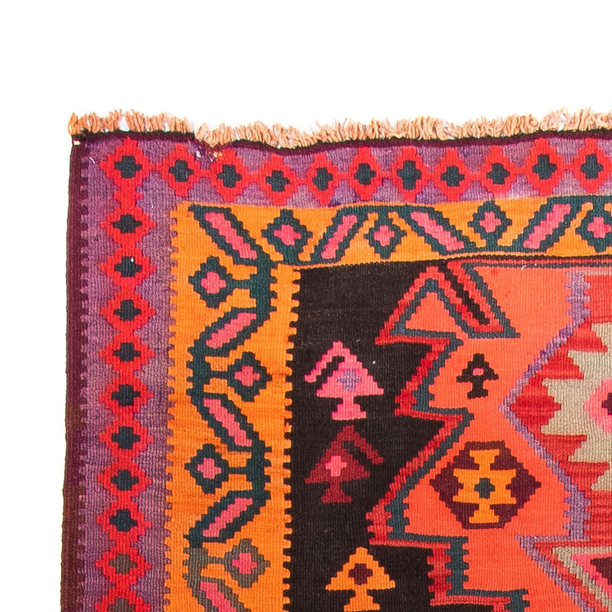 Alfombra de pasillo Alfombra Kelim - Antigua - 335 x 150 cm - multicolor