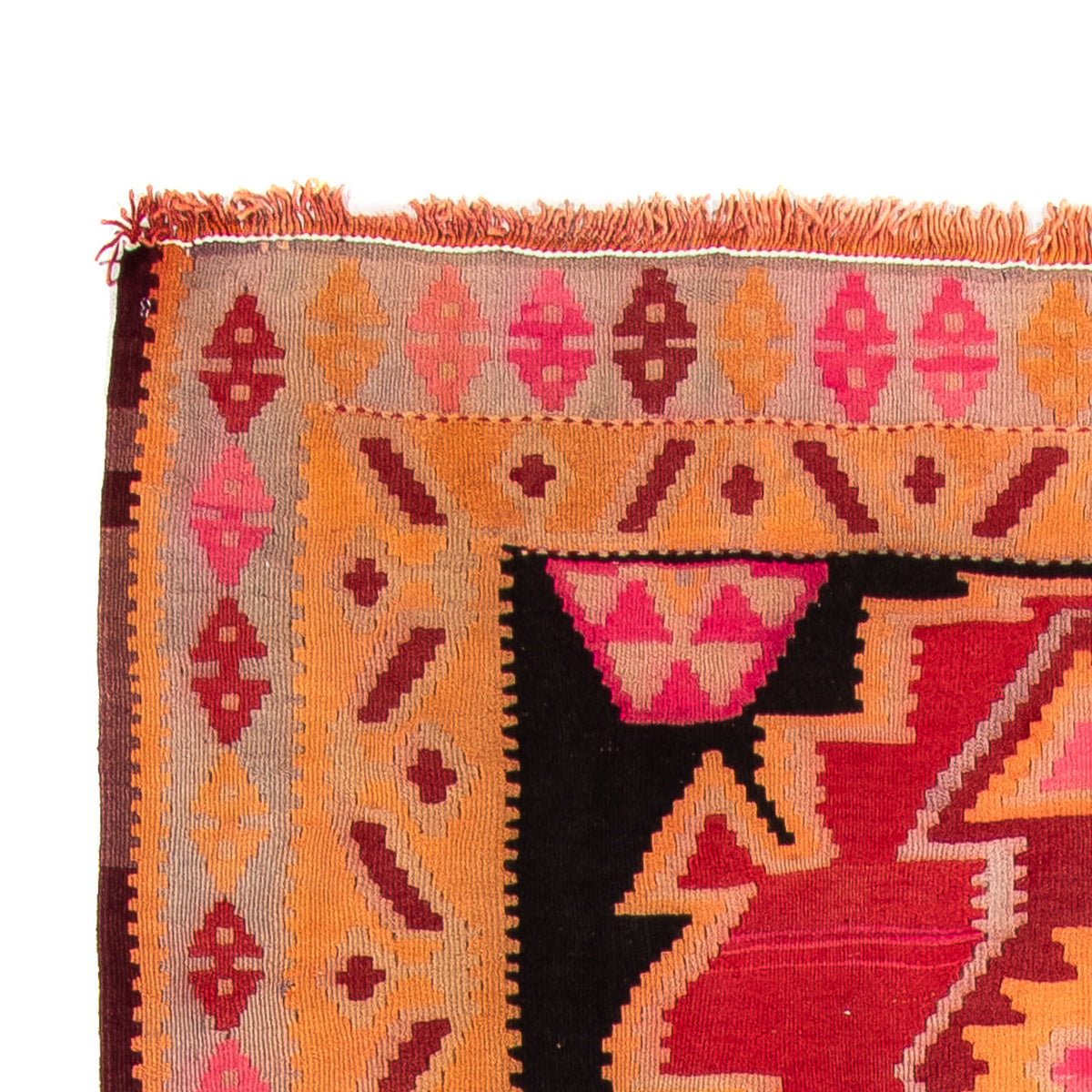 Alfombra de pasillo Alfombra Kelim - Antigua - 330 x 150 cm - multicolor