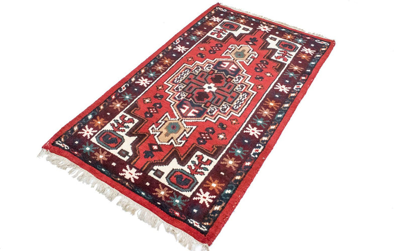 Alfombra oriental - 160 x 90 cm - rojo