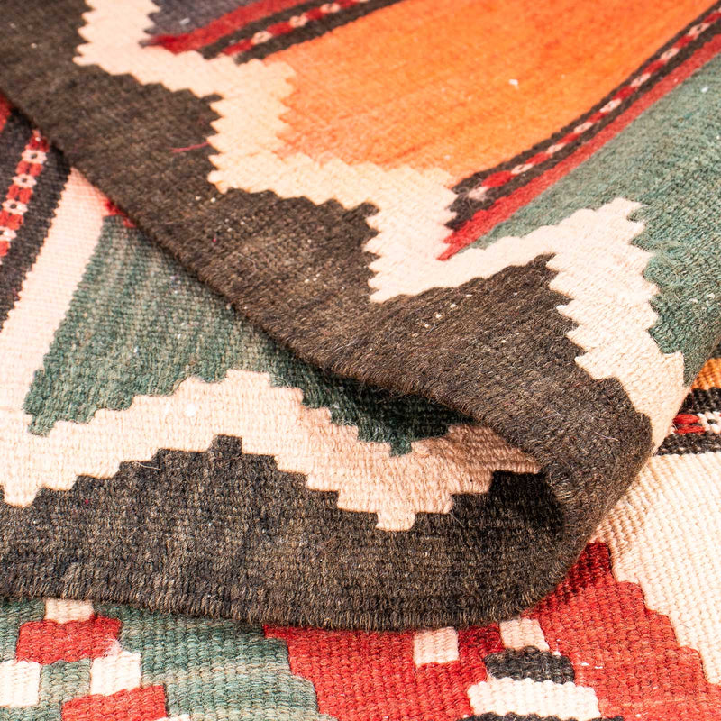 Alfombra de pasillo Alfombra Kelim - Antigua - 310 x 155 cm - multicolor