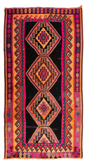 Alfombra de pasillo Alfombra Kelim - Antigua - 310 x 160 cm - multicolor