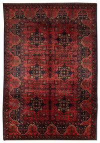 Alfombra afgana - Kunduz - 196 x 124 cm - rojo