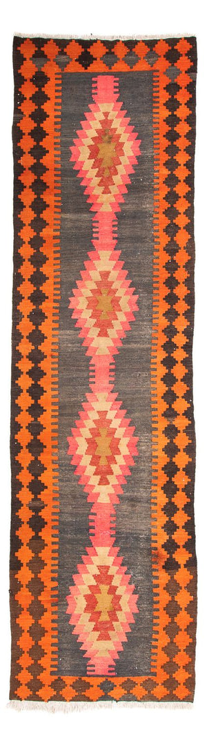 Alfombra de pasillo Alfombra Kelim - Antigua - 340 x 100 cm - multicolor