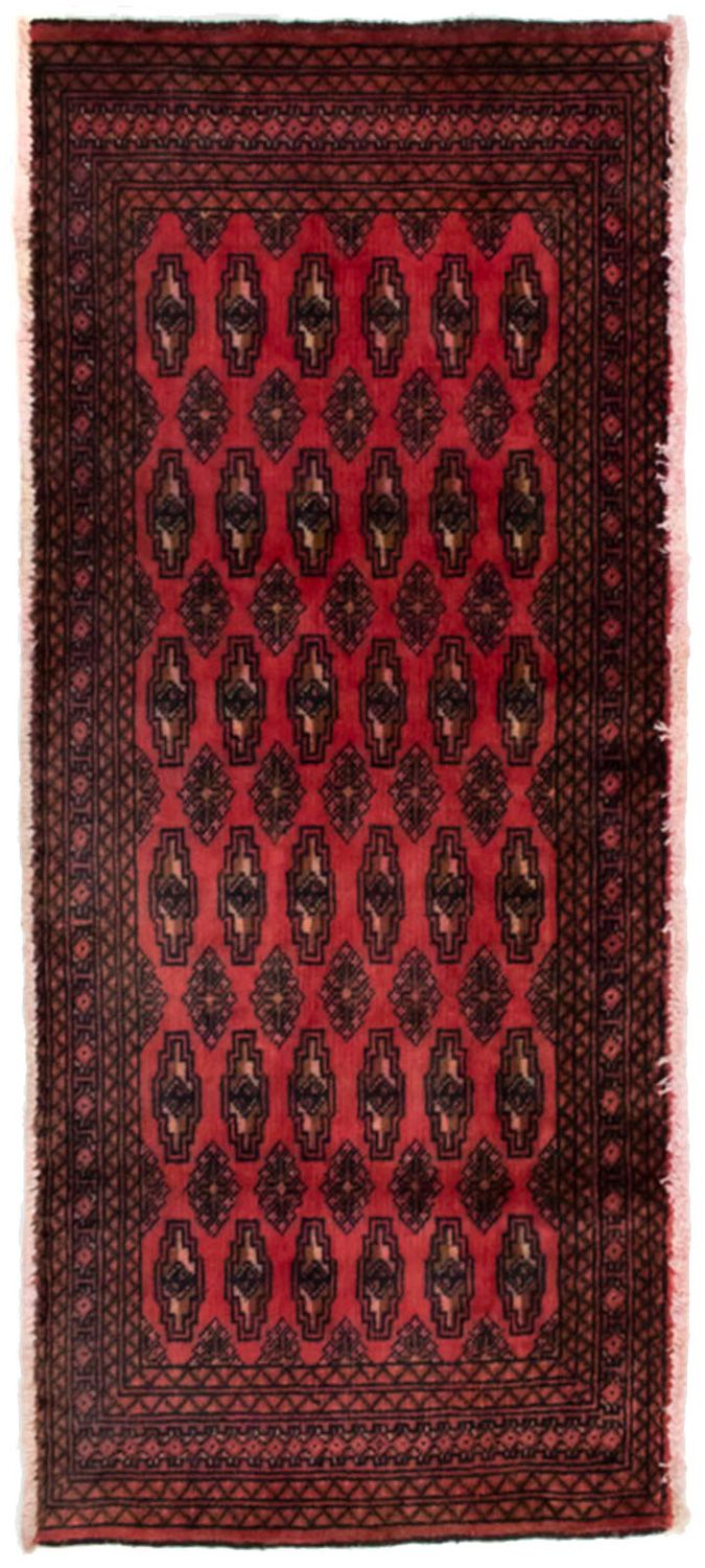 Alfombra Turkaman - 130 x 60 cm - rojo