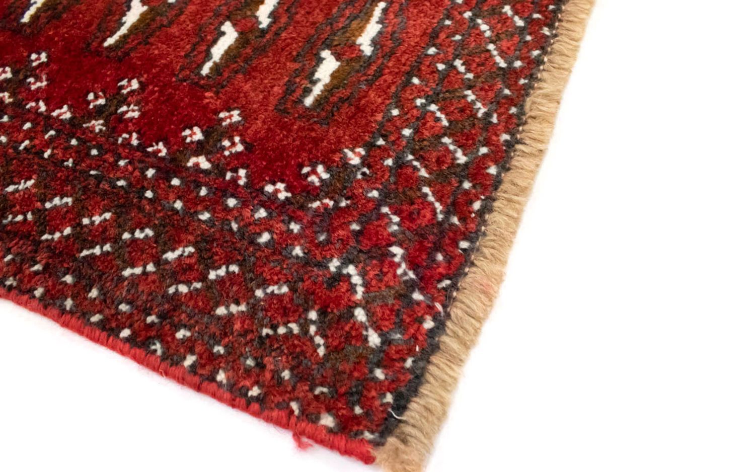 Alfombra Turkaman - 130 x 60 cm - rojo