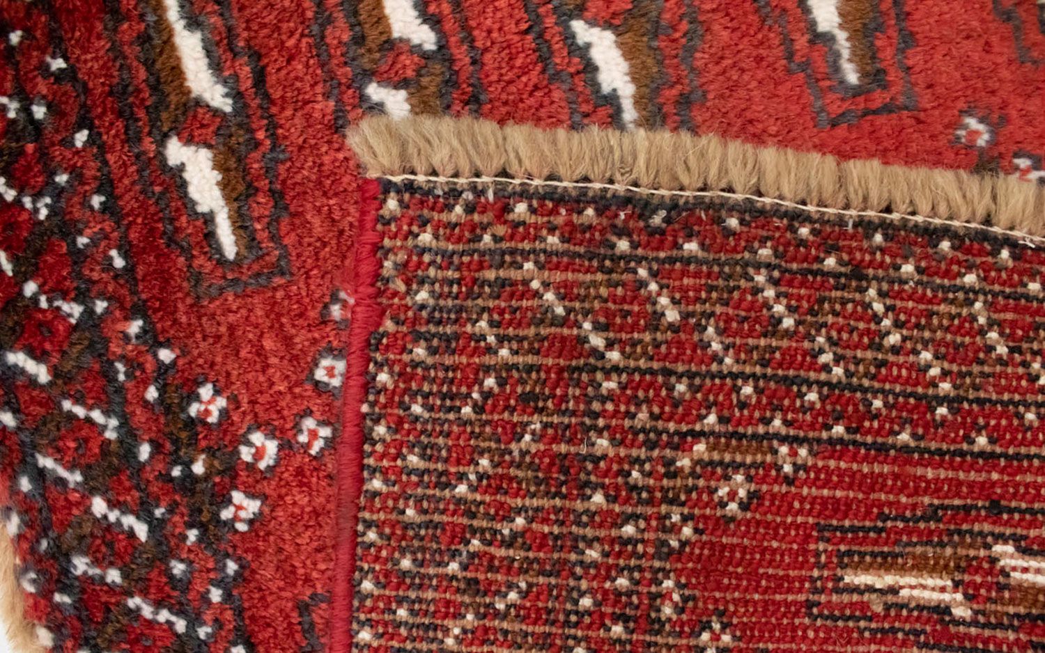Alfombra Turkaman - 130 x 60 cm - rojo