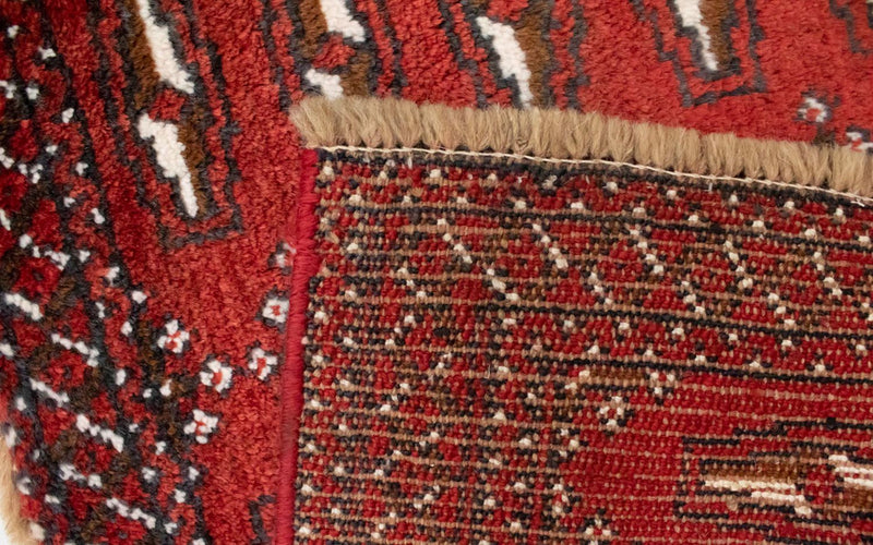 Alfombra Turkaman - 130 x 60 cm - rojo