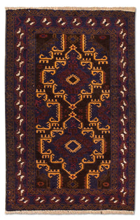 Alfombra Belutsch - 133 x 81 cm - azul
