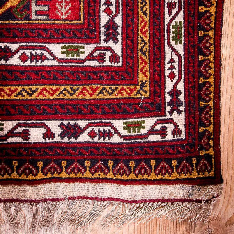 Alfombra afgana - 145 x 92 cm - azul