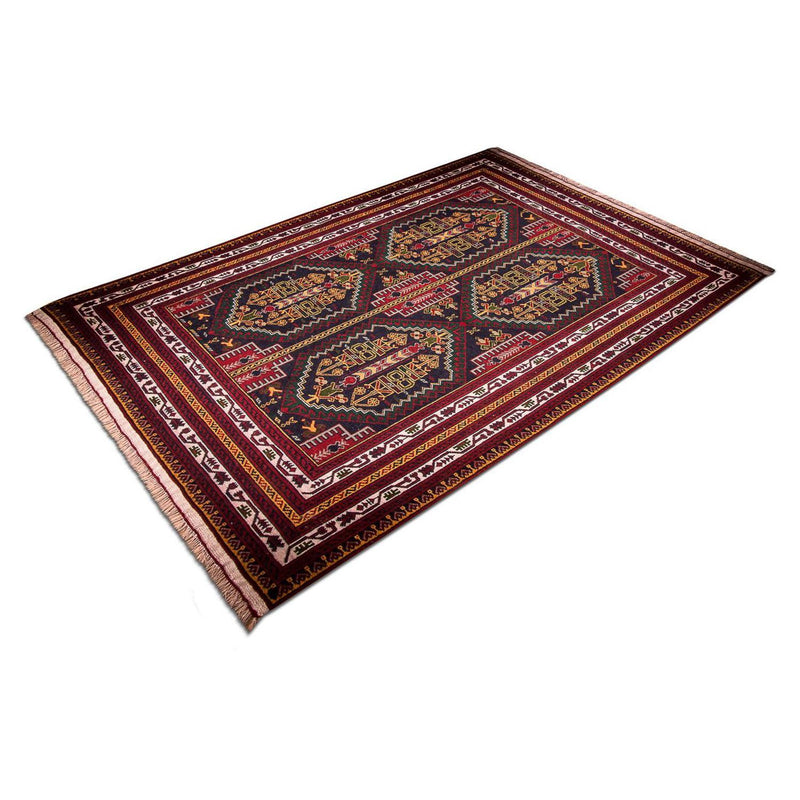 Alfombra afgana - 145 x 92 cm - azul