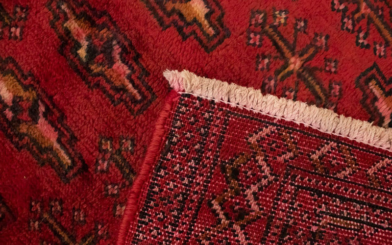 Alfombra Turkaman - 130 x 60 cm - rojo