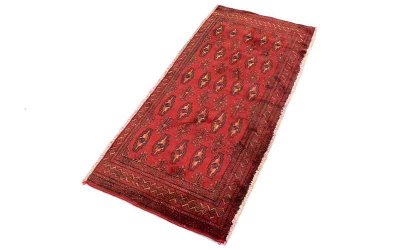 Alfombra Turkaman - 130 x 60 cm - rojo