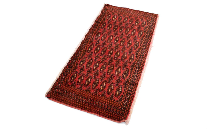Alfombra Turkaman - 130 x 60 cm - rojo