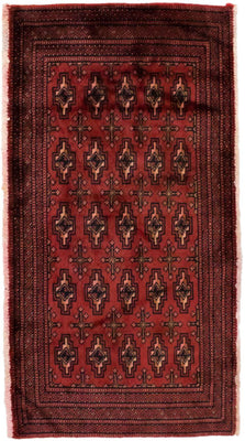 Alfombra Turkaman - 130 x 60 cm - rojo