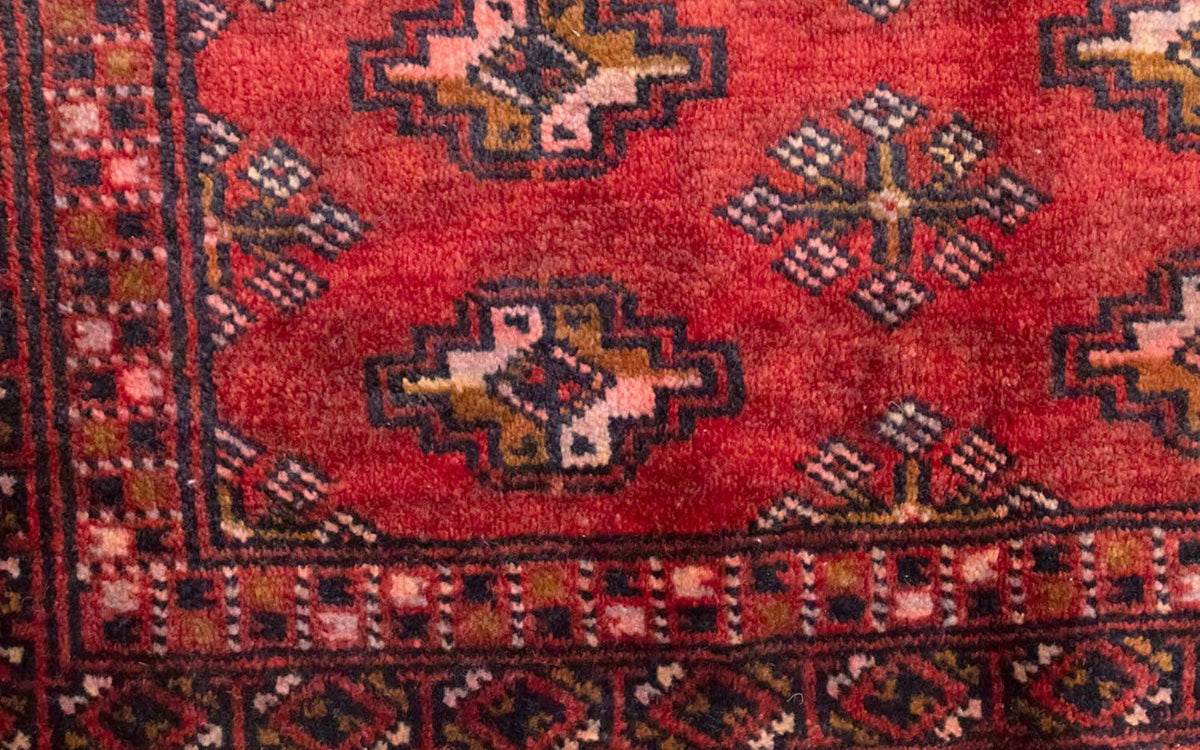 Alfombra Turkaman - 130 x 60 cm - rojo