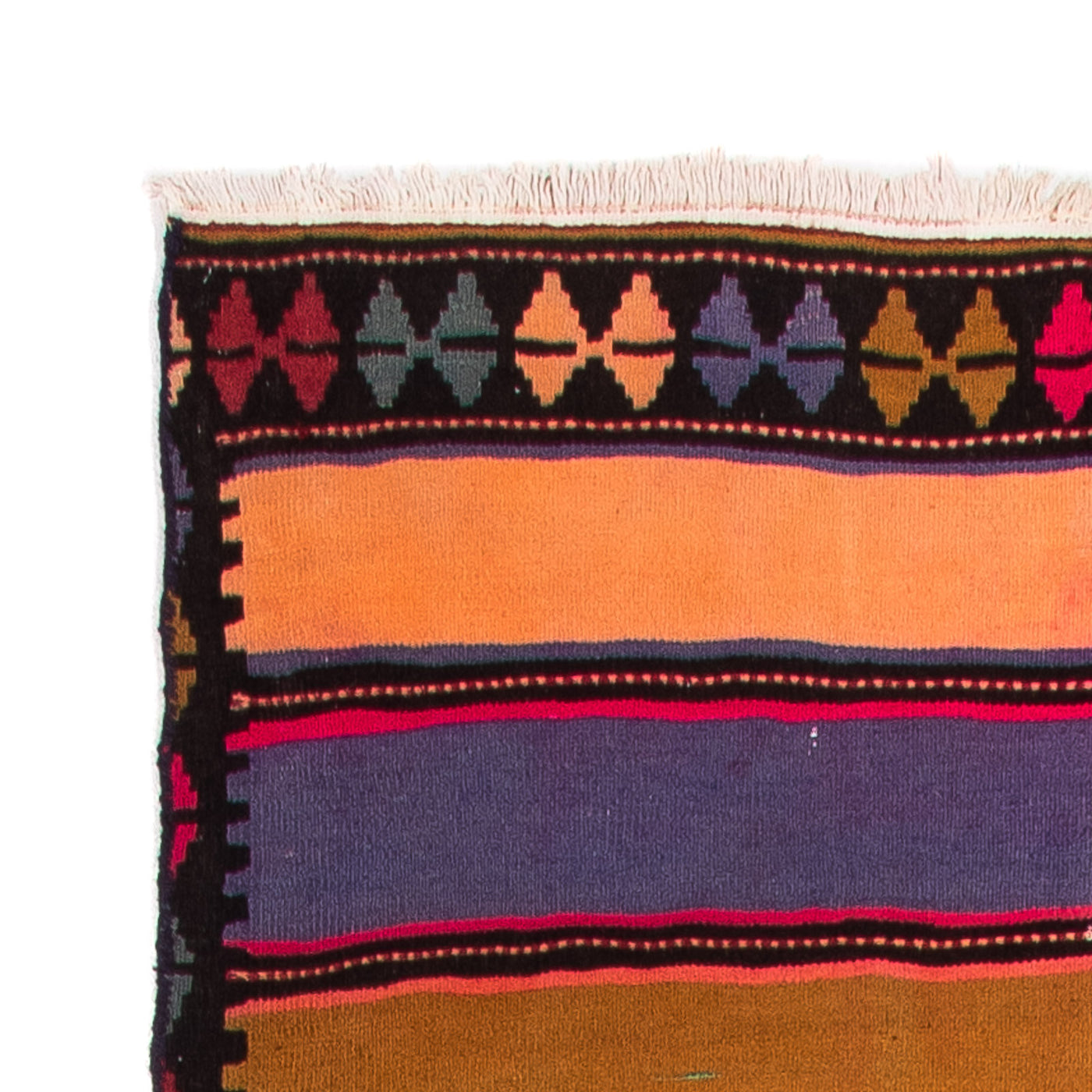 Kilim antiguo Alfombra 370x137cm