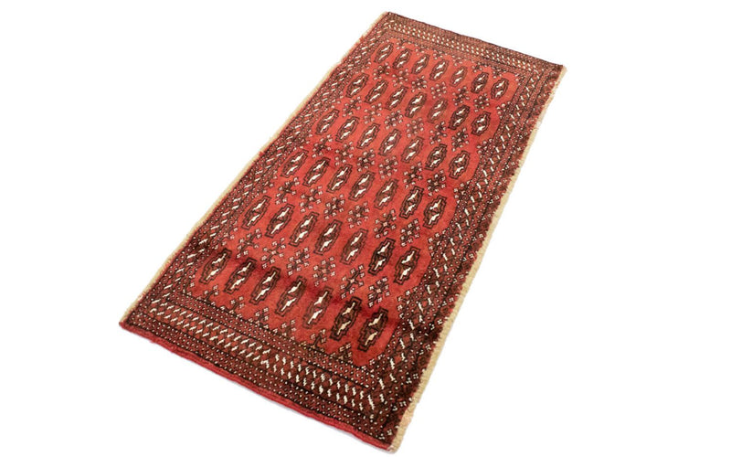 Alfombra Turkaman - 130 x 60 cm - rojo
