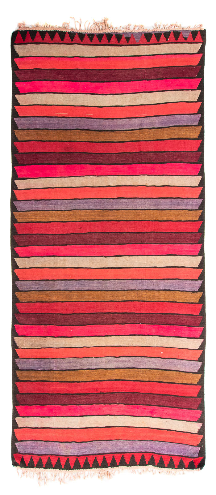 Alfombra de pasillo Alfombra Kelim - Antigua - 340 x 160 cm - multicolor