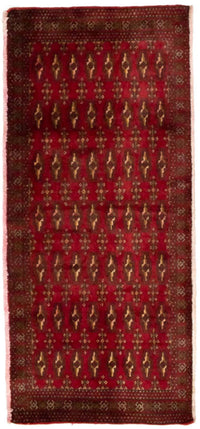 Alfombra Turkaman - 130 x 60 cm - rojo