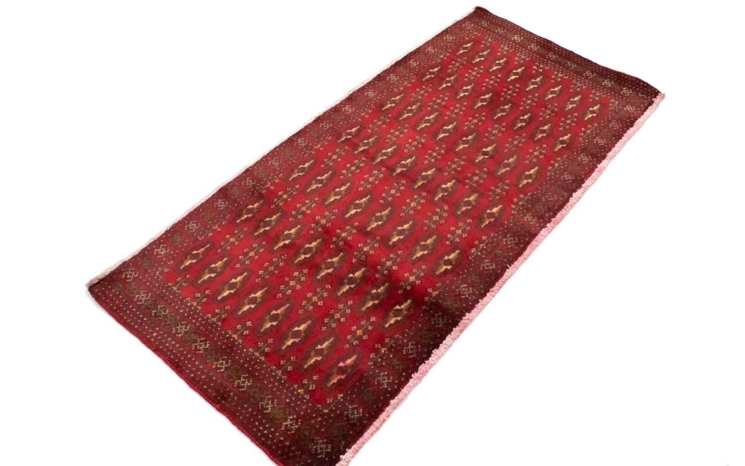 Alfombra Turkaman - 130 x 60 cm - rojo