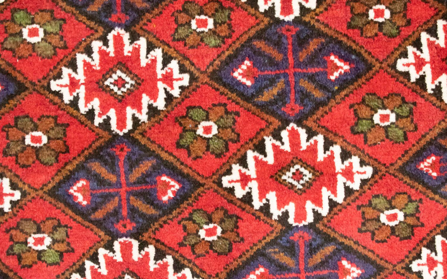 Alfombra Turkaman - 130 x 60 cm - rojo