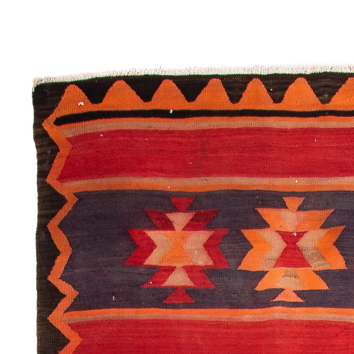 Alfombra de pasillo Alfombra Kelim - Antigua - 325 x 150 cm - multicolor