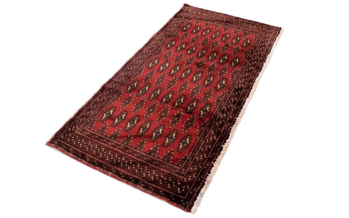 Alfombra Turkaman - 130 x 60 cm - rojo