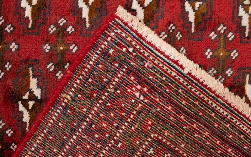 Alfombra Turkaman - 130 x 60 cm - rojo