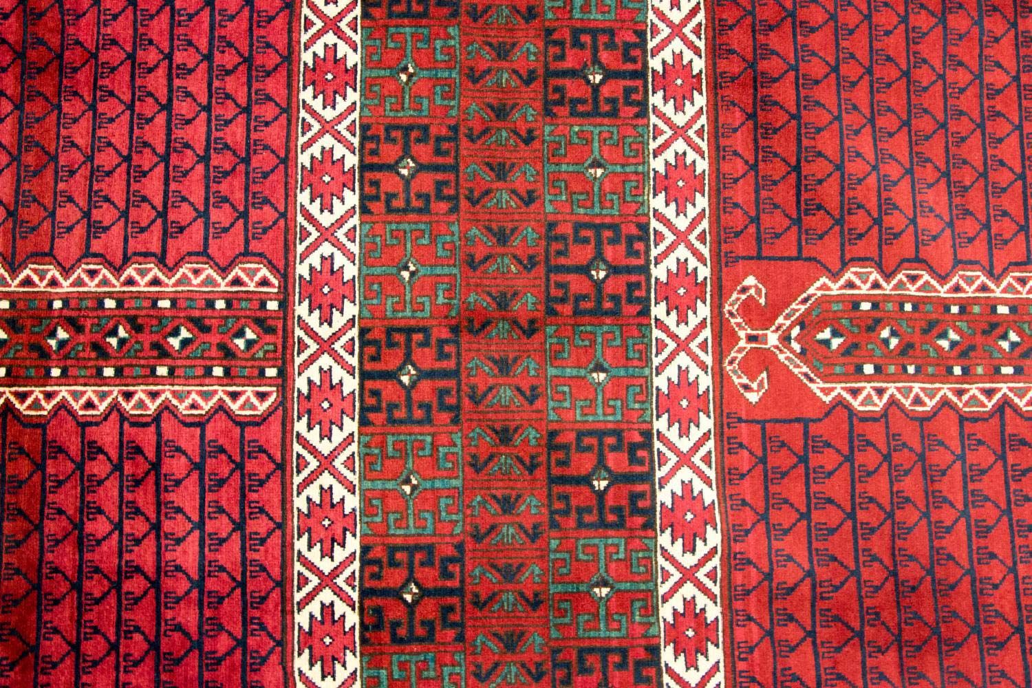 Alfombra afgana - Hatschlu - 293 x 203 cm - rojo