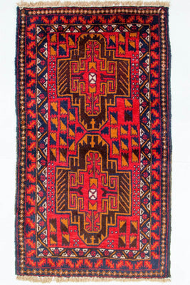 Alfombra Belutsch - 142 x 84 cm - rojo