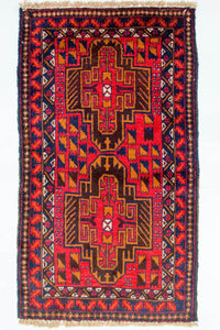 Alfombra Belutsch - 142 x 84 cm - rojo