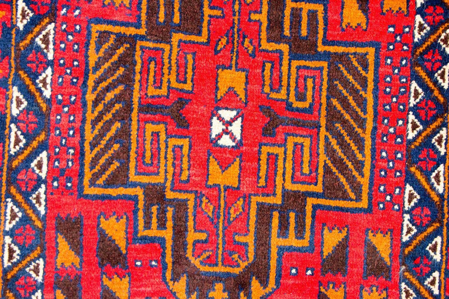 Alfombra Belutsch - 142 x 84 cm - rojo