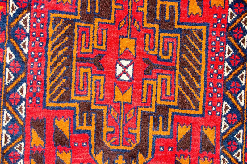 Alfombra Belutsch - 142 x 84 cm - rojo