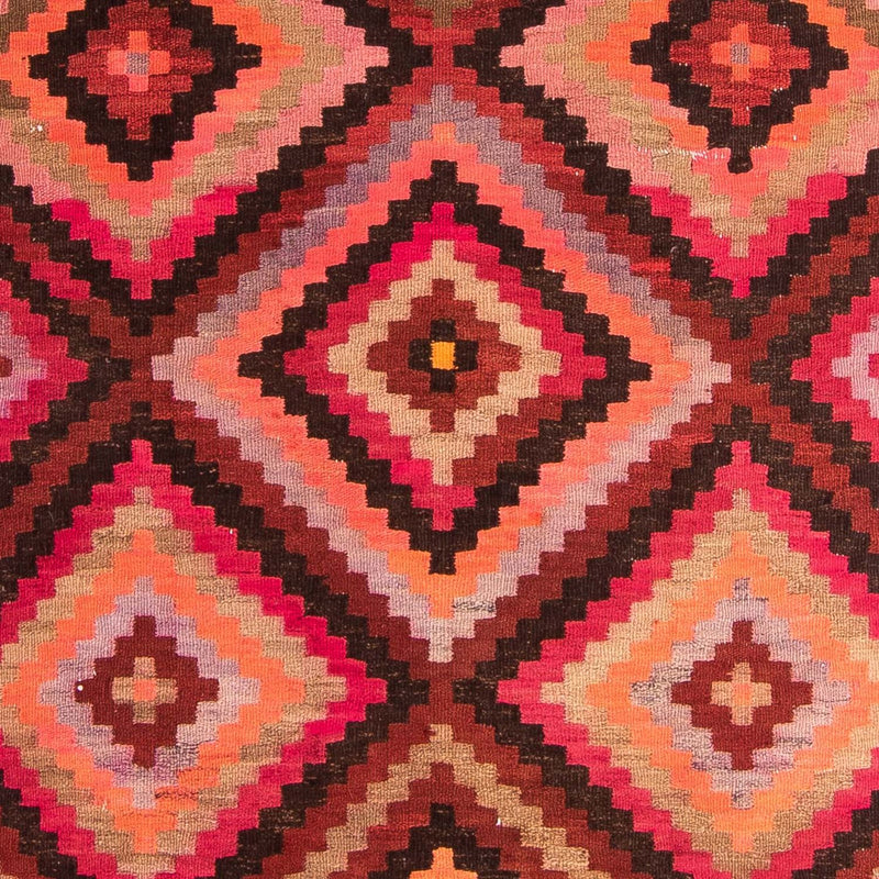 Alfombra de pasillo Alfombra Kelim - Antigua - 370 x 140 cm - multicolor