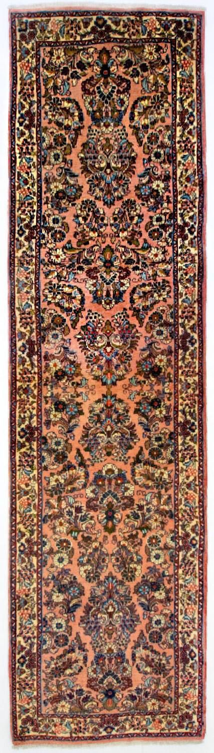 Alfombra de pasillo Alfombra persa - Clásica - 288 x 78 cm - rosa