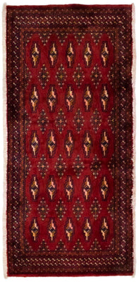 Alfombra Turkaman - 130 x 60 cm - rojo