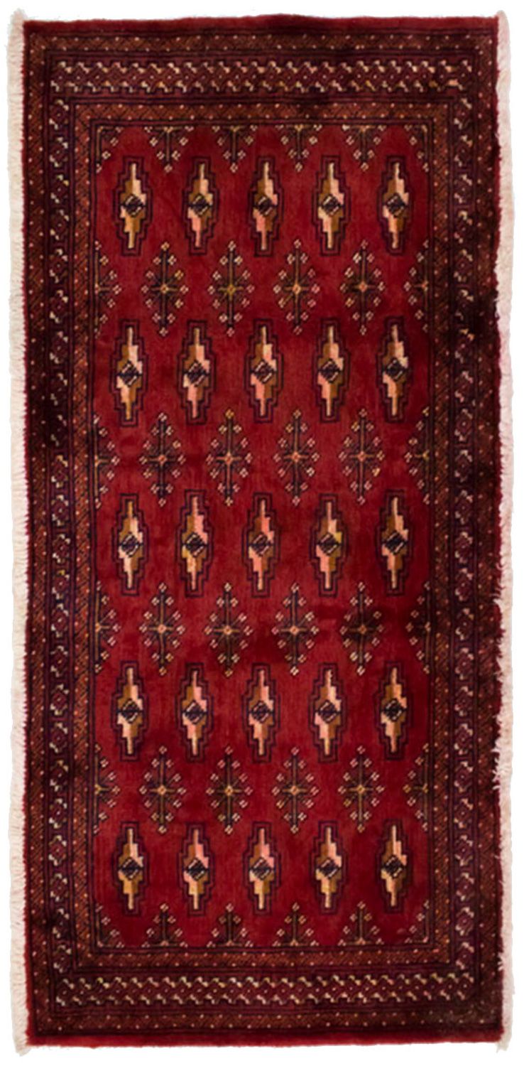 Alfombra Turkaman - 130 x 60 cm - rojo