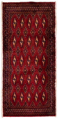 Alfombra Turkaman - 130 x 60 cm - rojo