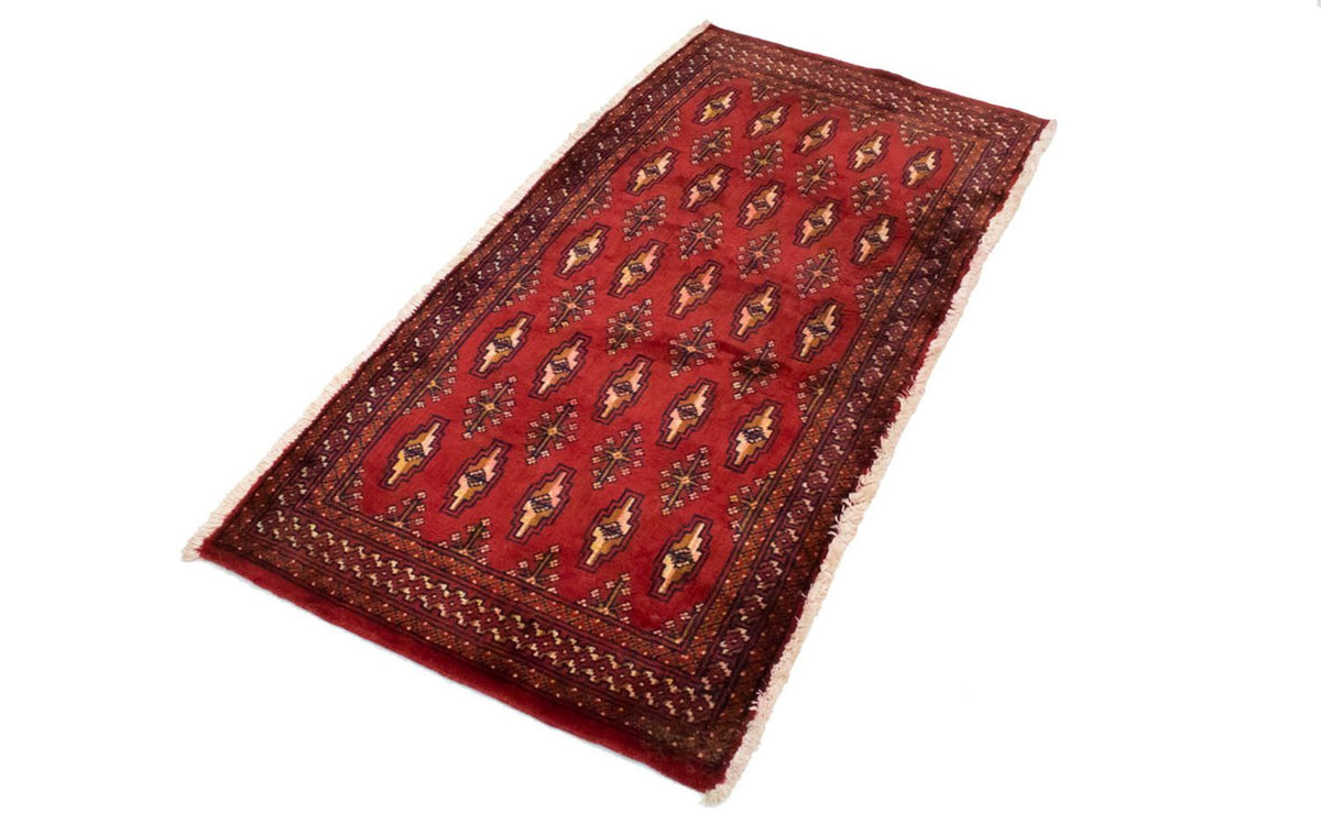Alfombra Turkaman - 130 x 60 cm - rojo