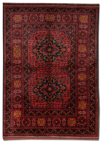 Alfombra afgana - Kunduz - 138 x 96 cm - rojo